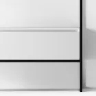 Badrumssammansättning Tvättställ i keramik och spegel Tillverkad i Italien - Hoscar Viadurini