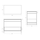 Badrumssammansättning Tvättställ i keramik och spegel Tillverkad i Italien - Hoscar Viadurini