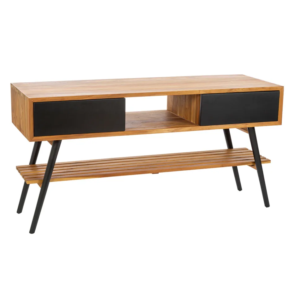 Modern svart badrumskomposition på marken inklusive tillbehör - Georges Viadurini