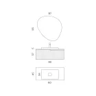 Sage Green Badrumskomposition med hartstvättställ Tillverkad i Italien - Artemide Viadurini