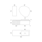 Salvia grön och Cannettato ek badrumskomposition Tillverkad i Italien - Uranus Viadurini