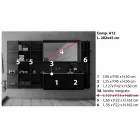 Upphängda och moderna badrumsmöbelkomposition, designmöbler - Callisi12 Viadurini