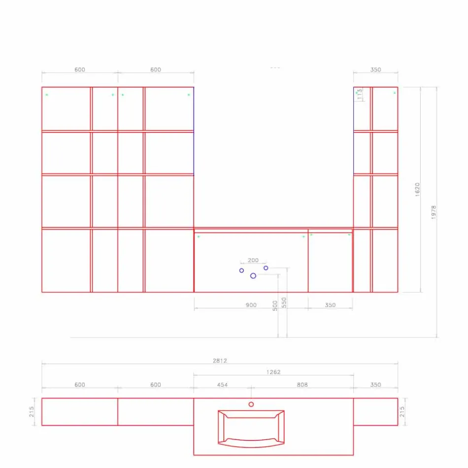 Upphängda och moderna badrumsmöbelkomposition, designmöbler - Callisi12 Viadurini