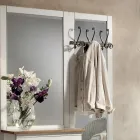 Entrékomposition i tvåfärgat vitt vax och topp i naturträ - Fatuo Viadurini