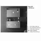 Modern och upphängd badrumskomposition tillverkad i Italien Design - Callisi7 Viadurini