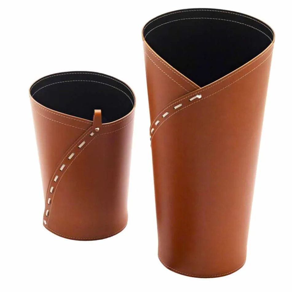 Kontorssammansättning för modern design i läder tillverkad i Italien - Giulio Viadurini