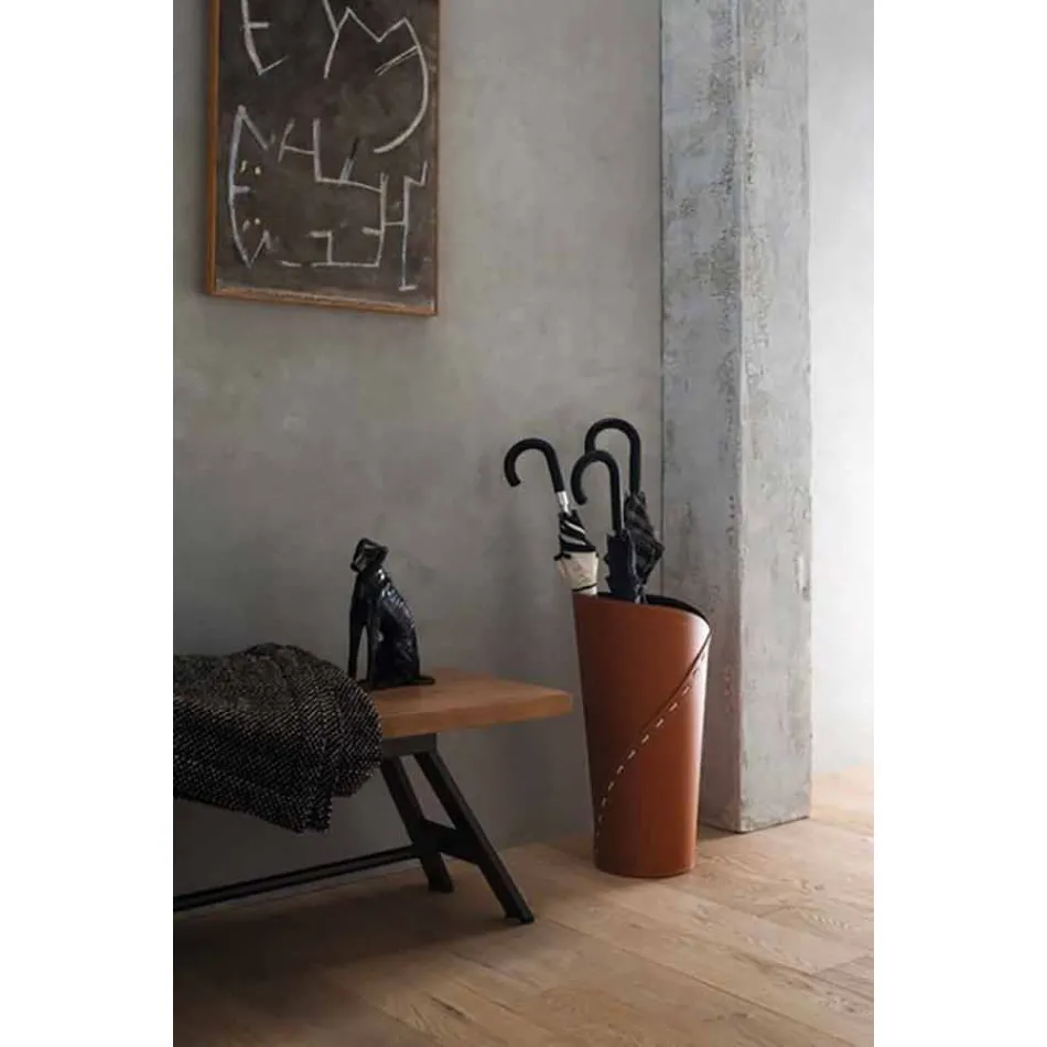 Kontorssammansättning för modern design i läder tillverkad i Italien - Giulio Viadurini