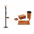 Kontorssammansättning för modern design i läder tillverkad i Italien - Andrea Viadurini