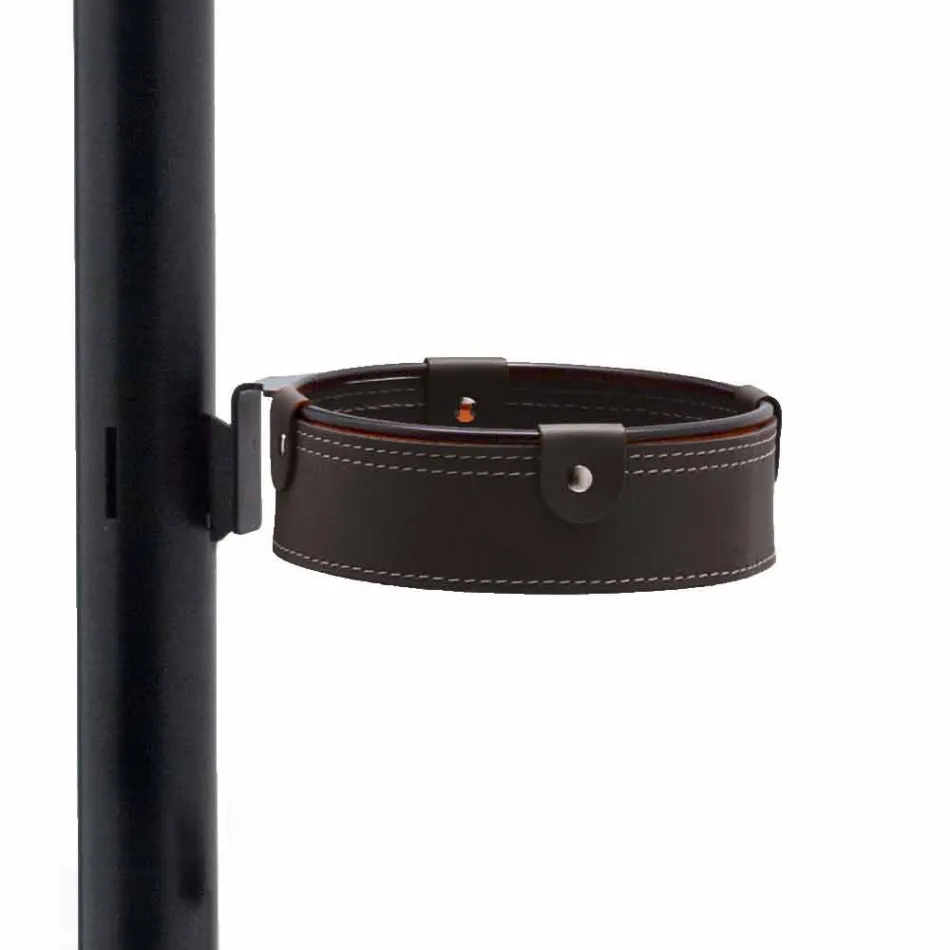 Kontorssammansättning för modern design i läder tillverkad i Italien - Andrea Viadurini