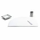 Modern regenererad läderkontorsammansättning Tillverkad i Italien - Meduna Viadurini