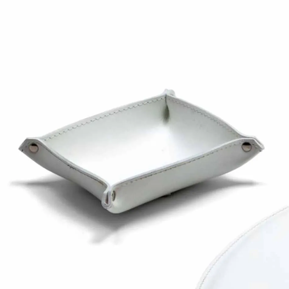 Modern regenererad läderkontorsammansättning Tillverkad i Italien - Meduna Viadurini