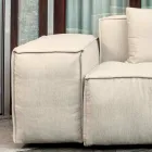 Sammansättning av 1 soffa, 1 armstöd och 1 halvö - bisarrt Viadurini