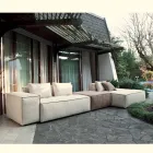 Sammansättning av 1 puff med ryggstöd, 1 puff och 1 halvö - bisarrt Viadurini