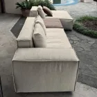 Sammansättning av 1 puff med ryggstöd, 1 puff och 1 halvö - bisarrt Viadurini