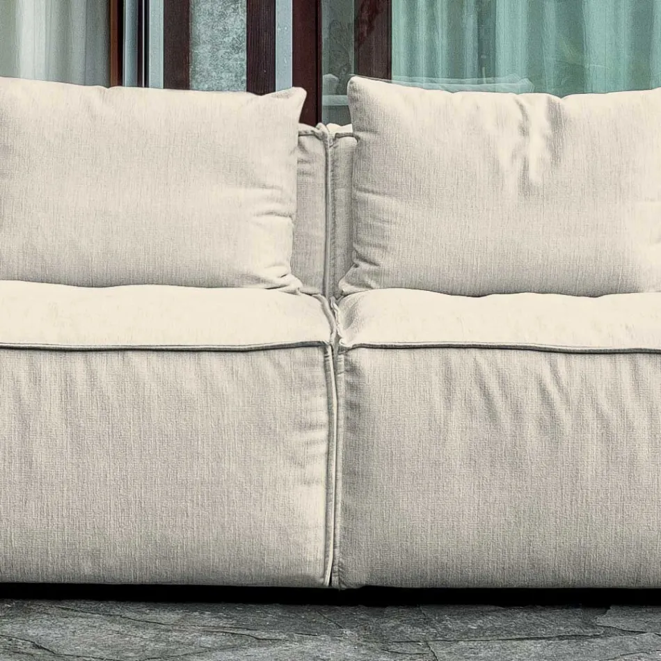 Sammansättning av 2 soffor med ryggstöd och 2 armstöd - bisarrt Viadurini