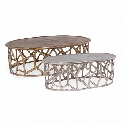 Sammansättning av 2 Homemotion aluminium kaffebord - Solomon Viadurini