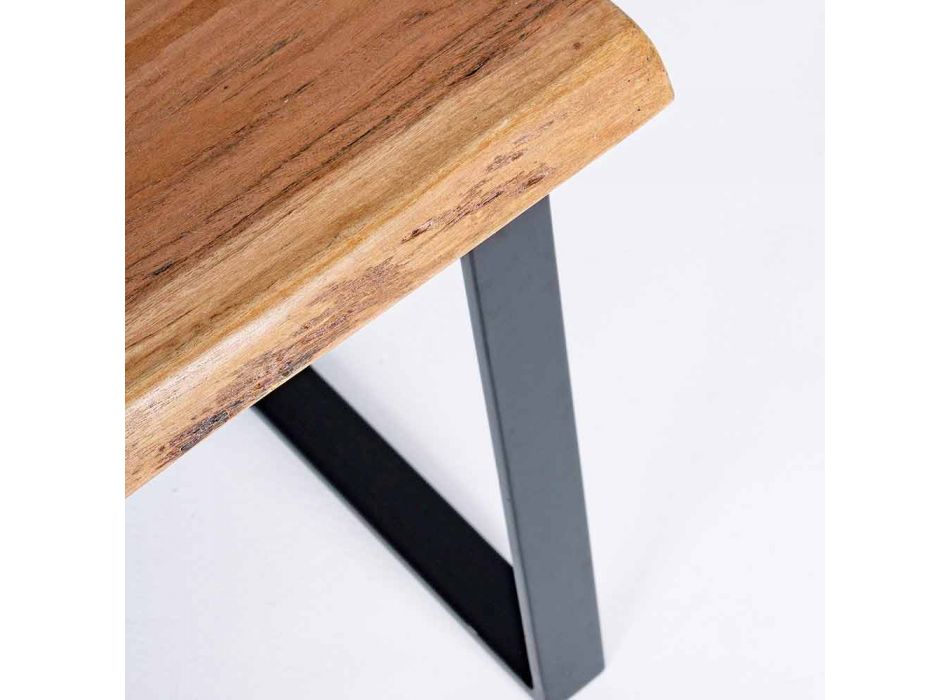 Sammansättning av 2 kaffebord i trä och stål Homemotion - Artur Viadurini