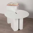 Sammansättning av 2 moderna kaffebord i stål tillverkat i Italien - poppel Viadurini