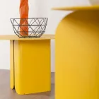 Sammansättning av 2 moderna kaffebord i stål tillverkat i Italien - poppel Viadurini