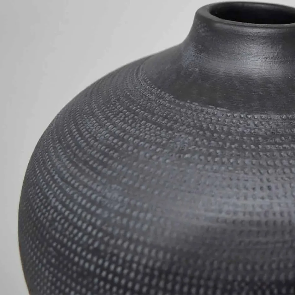 Sammansättning av 2 dekorativa vaser i dekorerad keramik - Lampedusa Viadurini