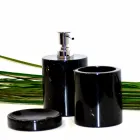 Sammansättning av 3 badrumstillbehör i polerad marmor Tillverkad i Italien - Trevio Viadurini