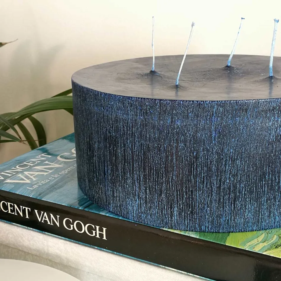 Sammansättning av 3 moderna runda vaxljus tillverkade i Italien - godis Viadurini