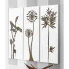 Sammansättning av 3 paneler som visar duschmunstycken och löv tillverkade i Italien - Eduardo Viadurini