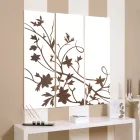 Sammansättning av 3 paneler som visar en gren med löv tillverkade i Italien - Ashton Viadurini