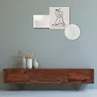 Sammansättning av 3 paneler med stilisering av en kvinna tillverkad i Italien - Kaori Viadurini