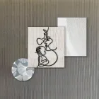 Sammansättning av 3 paneler med stilisering av kärlek Made in Italy - Keina Viadurini