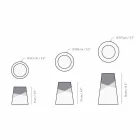 Sammansättning av 3 moderna ljusstakar i massivt furu - vitt Viadurini