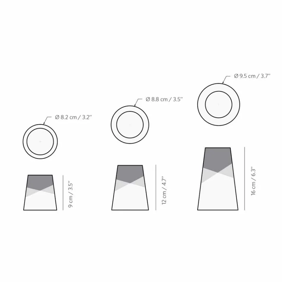 Sammansättning av 3 moderna ljusstakar i massivt furu - vitt Viadurini
