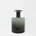 Sammansättning av 3 dekorativa vaser i rökt, blått och ametistglas - oändlighet Viadurini