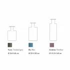 Sammansättning av 3 dekorativa vaser i rökt, blått och ametistglas - oändlighet Viadurini