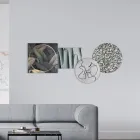 Sammansättning av 4 paneler med stilisering av kyssen Made in Italy - Kanna Viadurini