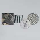 Sammansättning av 4 paneler med stilisering av kyssen Made in Italy - Kanna Viadurini