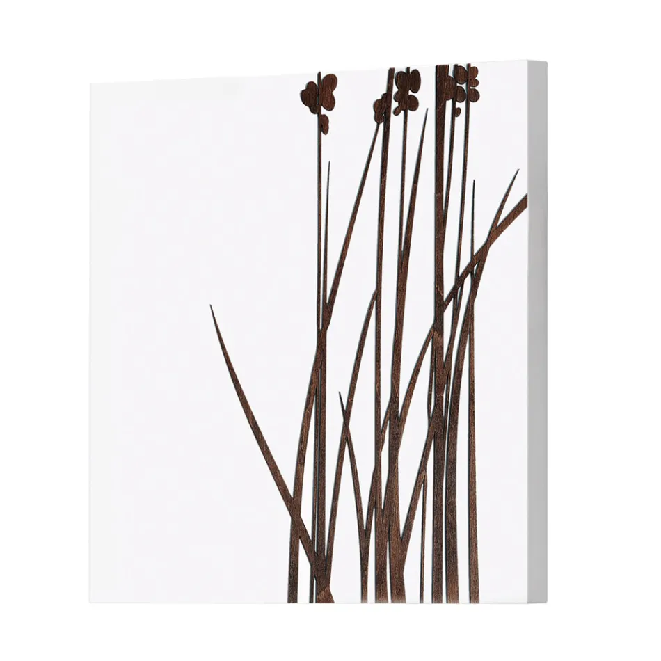 Sammansättning av 4 paneler med hortensior, allium och thyfa tillverkade i Italien - beräkning Viadurini