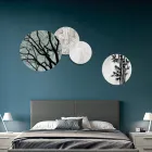 Sammansättning av 4 runda paneler gjorda med laser gjorda i Italien - Maeko Viadurini