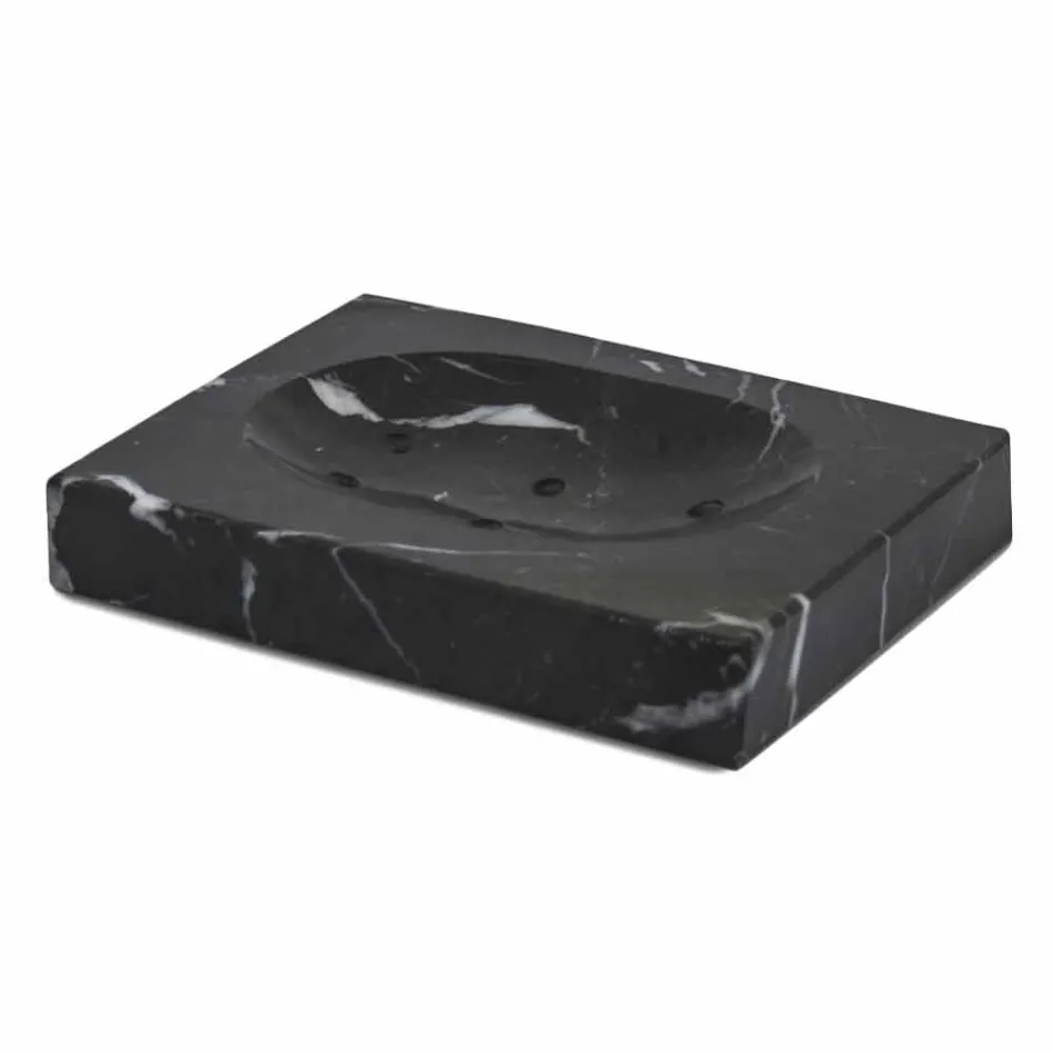 Sammansättning av badrumstillbehör i marmor tillverkad i Italien, 4 delar - Deano Viadurini