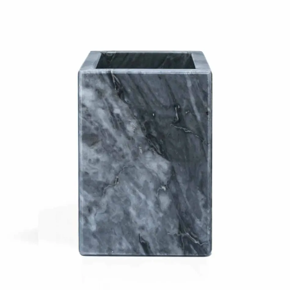 Sammansättning av badrumstillbehör i marmor tillverkad i Italien, 4 delar - Deano Viadurini