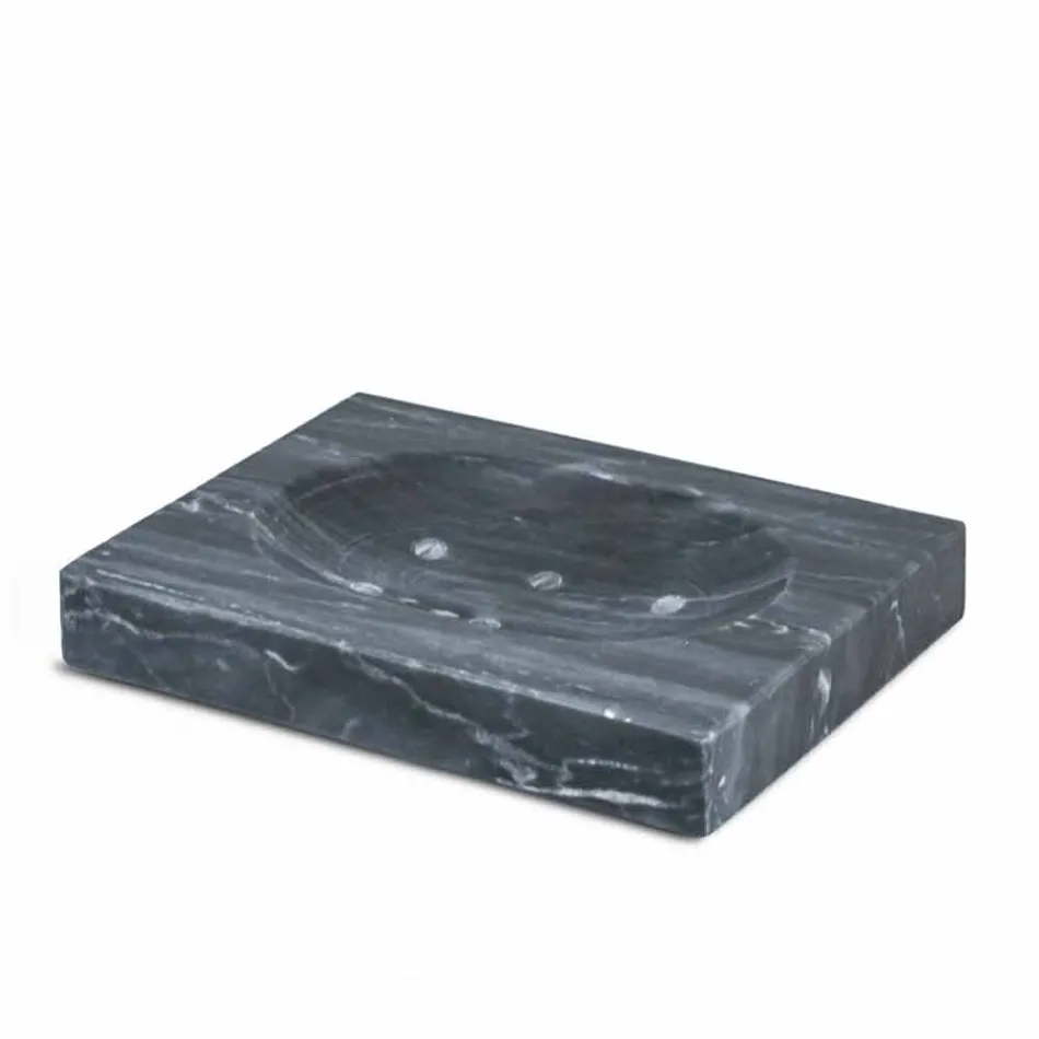 Sammansättning av badrumstillbehör i marmor tillverkad i Italien, 4 delar - Deano Viadurini