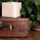 Sammansättning av fyrkantiga vaxljus tillverkade i Italien, 3 delar - Mondelle Viadurini