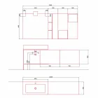 Designkomposition för moderna upphängda möbler i badrum tillverkat i Italien - Farart2 Viadurini