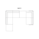 Sammansättning av trädgårdssoffa tillverkad i Italien - Rubik Viadurini