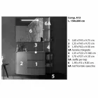 Sammansättning av möbler för badrummet med modern design - Callisi13 Viadurini