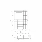 Sammansättning av möbler för badrummet med modern design - Callisi13 Viadurini