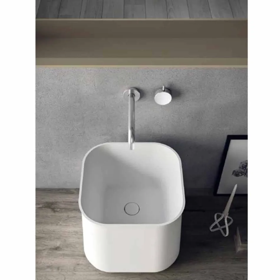 Sammansättning av moderna badrumsmöbler, upphängd design tillverkad i Italien - Callisi6 Viadurini