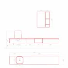 Sammansättning av moderna badrumsmöbler, upphängd design tillverkad i Italien - Callisi6 Viadurini