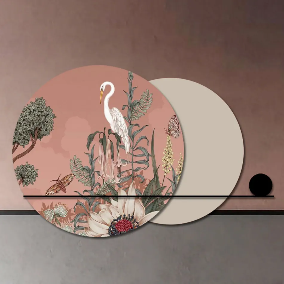 Sammansättning av träpaneler med tropiskt tryck gjord i Italien - Haiti Viadurini