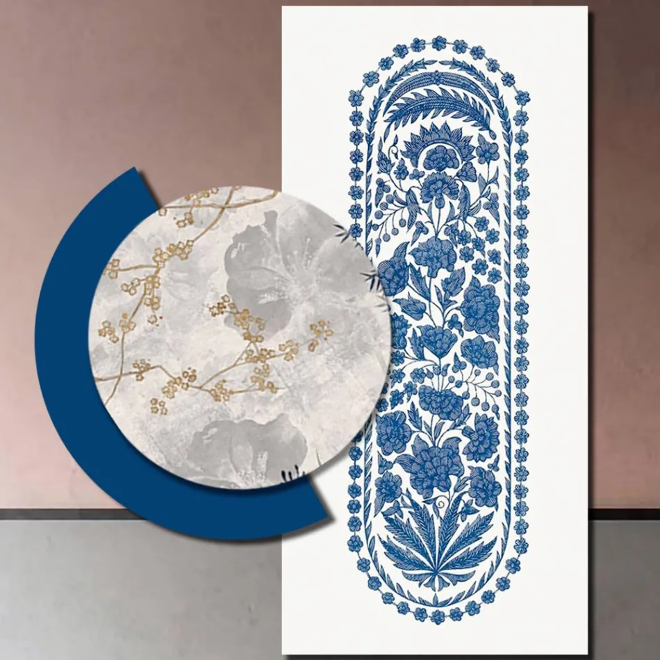 Sammansättning av trämålningar med abstrakt tryck gjord i Italien - Brasilien Viadurini